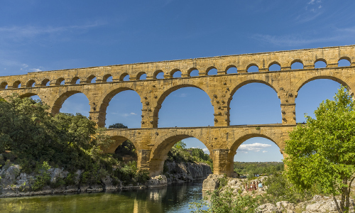 Circuit touristique au Pont du Gard